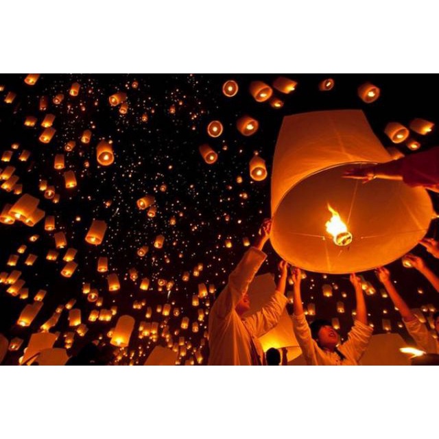 cái lồng đèn ước Kong Ming Lantern Đèn lồng giấy thả điều ước trang trí cho đám cưới / Trang Trí Lễ Hội Đèn Lồng Trung Giấy Tròn Tết Nguyên Đán