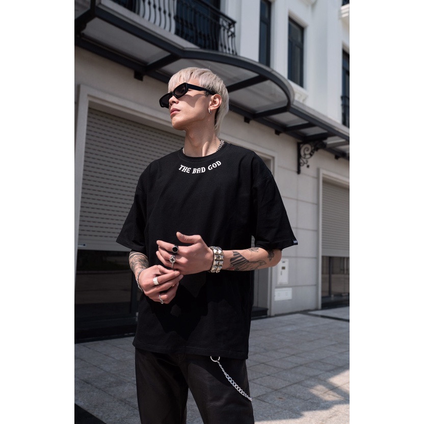 Áo thun tay lỡ The Bad God Mark tee in cổ