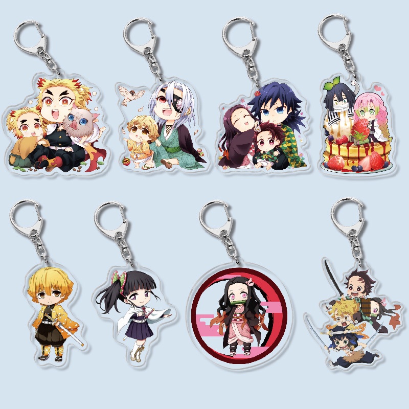 Móc Chìa Khóa Bằng acrylic Hình Demon Slayer Kamado Nezuko Kamado Tanjirou Agatsuma Zenitsu