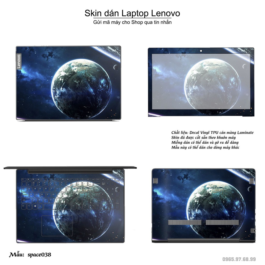 Skin dán Laptop Lenovo in hình không gian nhiều mẫu 7 (inbox mã máy cho Shop)