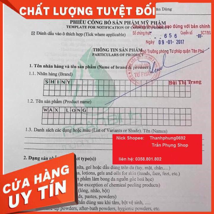 [Chính hãng]Combo Triệt Lông Wax + Mỡ Trăn handmade Shiny (tặng kèm dụng cụ wax) | BigBuy360 - bigbuy360.vn