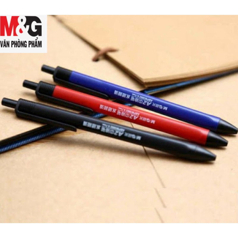 Bút bi M&G ABPW3072A/B/C màu đen, xanh, đỏ. Đầu 0.7 trên cây viết ghi TR3. 1 cây