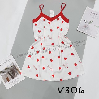 Váy Ngủ Lụa Hình Dễ Thương - Váy Lụa Thiết Kế Latin Mát Mẻ