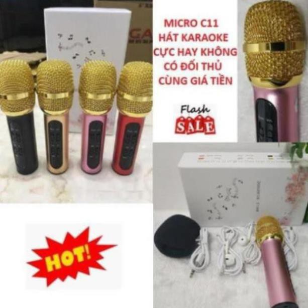 [Mã ELHACE giảm 4% đơn 300K] Mic Thu âm C11 livestream cao cấp tặng kèm tai phone