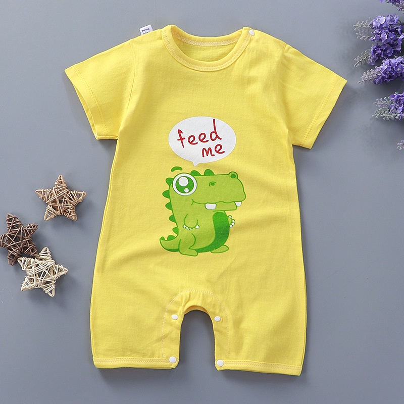 Bodysuit chất cotton thoáng mát cho bé Bộ đồ áo liền quần cộc tay sơ sinh từ 5 tháng - 2 tuổi