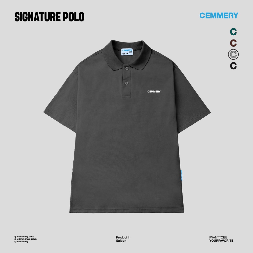 Áo Polo Unisex Local Brand CEMMERY Signature CVC Chống Nhăn | BigBuy360 - bigbuy360.vn