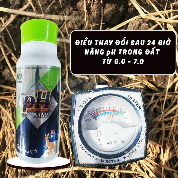 Phân bón vi lượng pH NANO, tăng pH trong đất, cải tạo đất, chai 500 ml