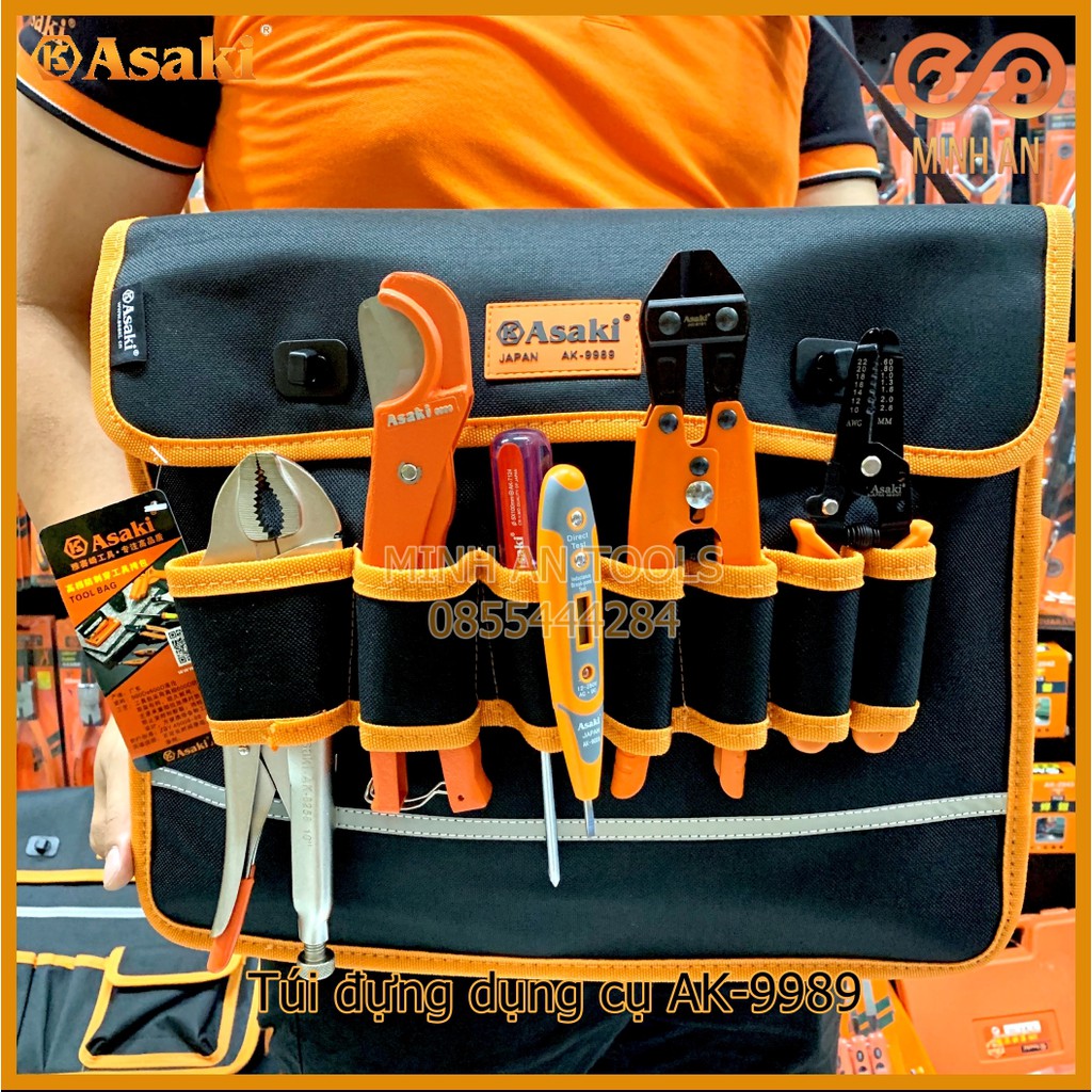 Túi đựng dụng cụ, đồ nghề [HÀNG CHÍNH HÃNG] ASAKI AK-9984 AK-9986 AK-9987 AK-9988 AK-9989 AK-9991 AK-9992 AK-9993