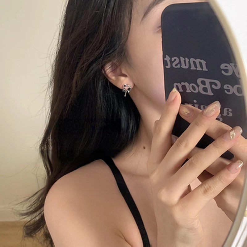 Khuyên Tai Hình Trái Tim Phong Cách Hip hop Ngọt Ngào Cá Tính