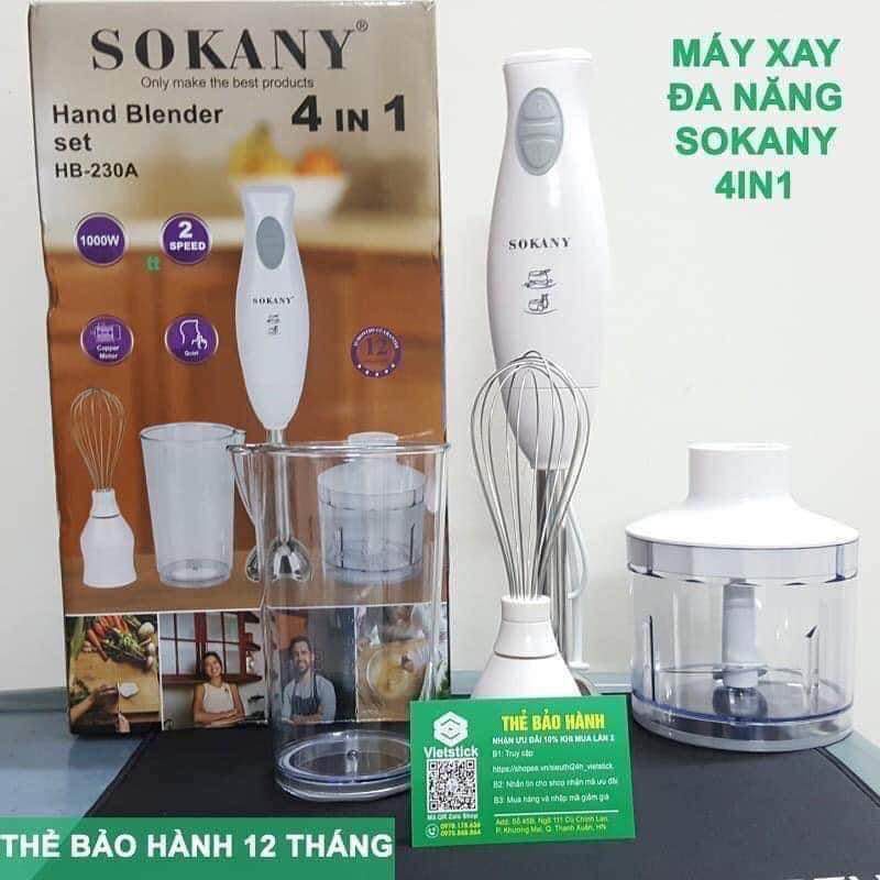 [Hàng Chính Hãng] Máy xay cầm tay Sokany đa năng, máy xay Sokany cầm tay, máy xay HB230A cao cấp - Bảo Hành 12 tháng