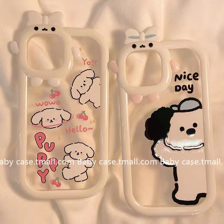 Ốp Điện Thoại Dẻo Trong Suốt Họa Tiết Hoạt Hình Gấu / Chó Yugui Dễ Thương Chống Sốc Cho iPhone 13 12 11 Pro Max