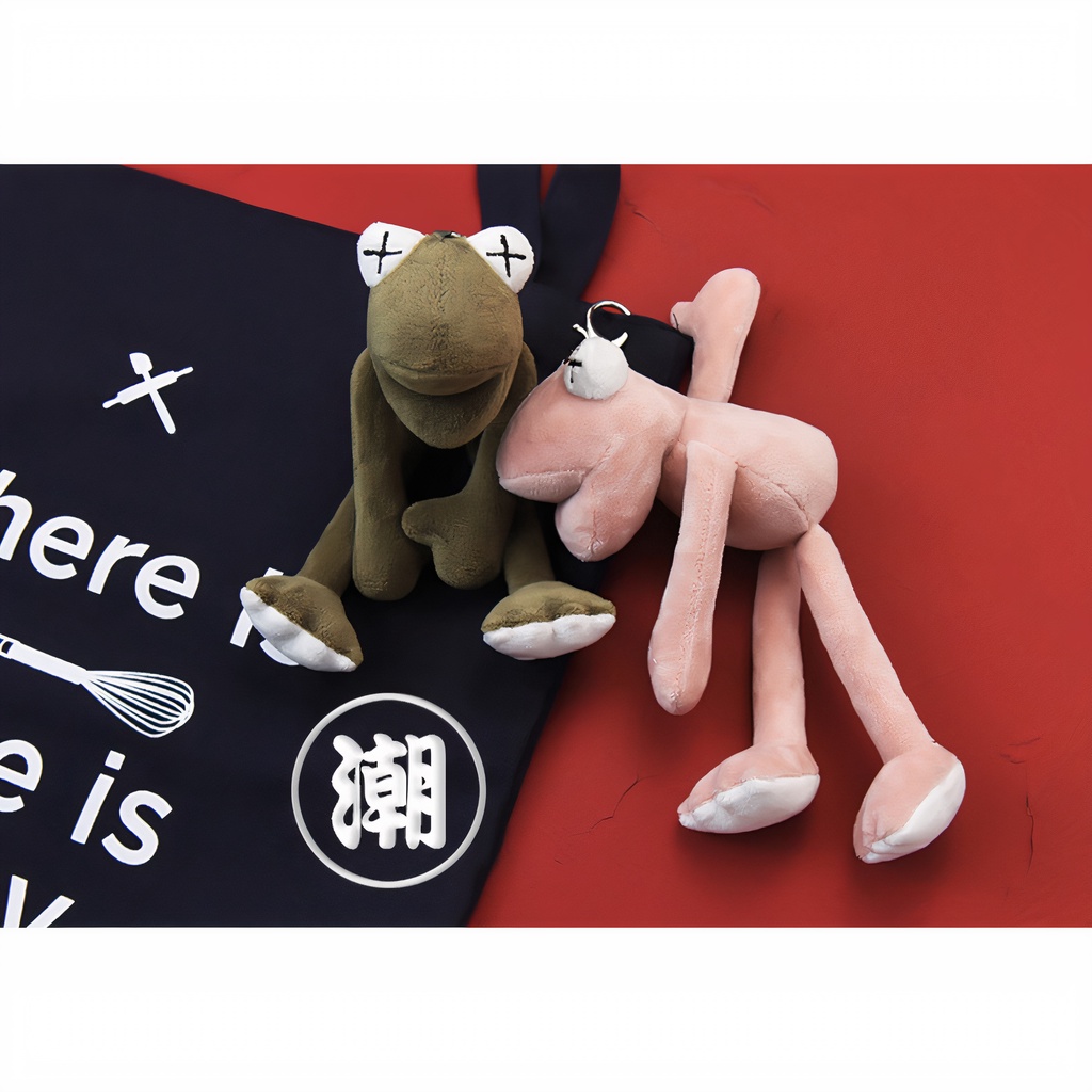 Móc khóa ếch chân dài nhồi bông cực dễ thương