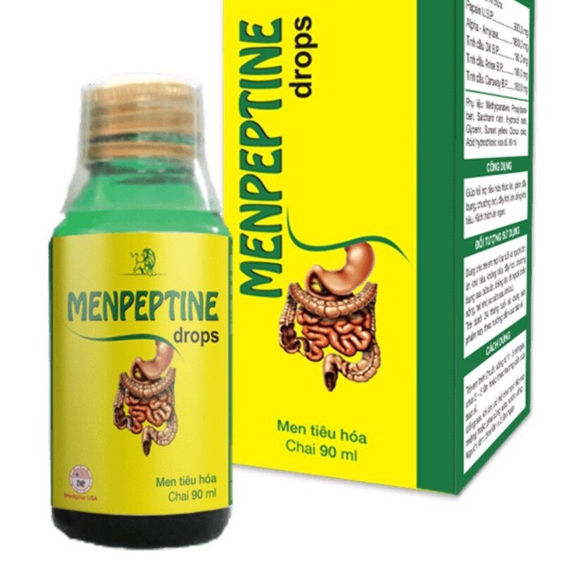 Men hỗ trợ tiêu hóa Menpeptine - hộp 100 viên nang