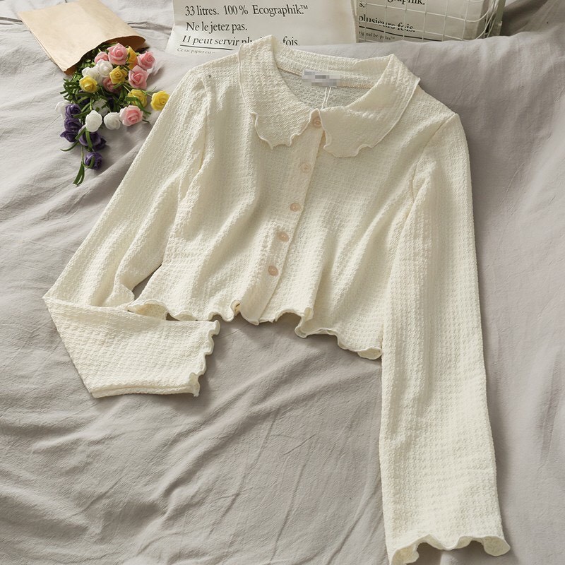 Áo sơ mi - Áo sơ mi cổ tròn style dễ thương | BigBuy360 - bigbuy360.vn