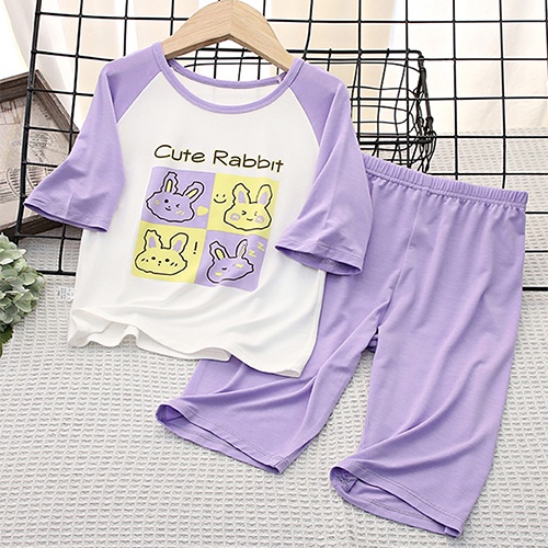 Bộ thun dài tay cho bé gái size đại đến 65kg - Cute Rabbit