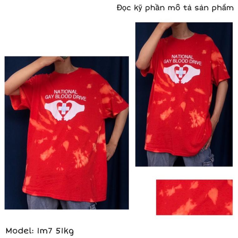 2HAND - ÁO THUN MỸ TIEDYE LOANG MÀU ĐỎ OVERSIZE UNISEX DÁNG THỤNG TRENDY OLDFACTORY.CLOTHES ⚡️