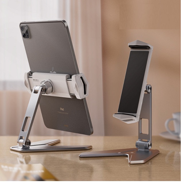 Giá kẹp xoay 360 độ đỡ điện thoại máy tính bảng tablet P15 cho iPhone, iPad, Surface, Samsung hợp kim nhôm