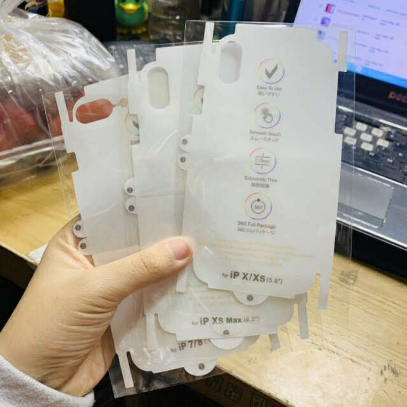 miếng dán mặt trước + mặt sau PPF trong suốt iphone 6 đến 11 pro max