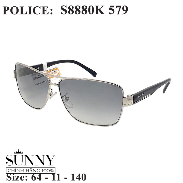 Kính mát thời trang Police S8880K nhiều màu, thiết kế dễ đeo bảo vệ mắt