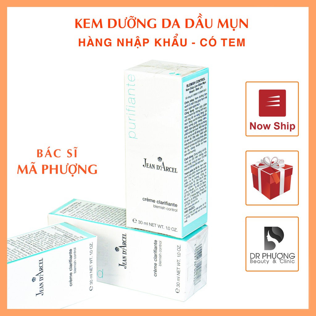 [CHÍNH HÃNG] Kem giúp làm giảm mụn nhanh Blemish Control Jean D’Arcel 30ml