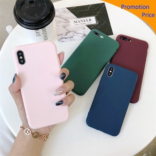 Ốp lưng phối màu trơn đơn giản hợp thời trang dành cho iPhone 6 6s 6plus 6splus 7 7plus 8 8plus X