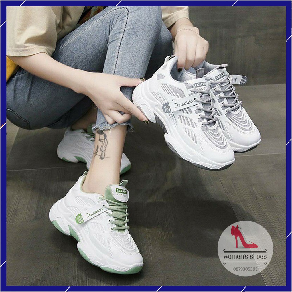 Giày sneaker nữ đế cao, Giày thể thao nữ độn đế thông hơi thoáng khí | BigBuy360 - bigbuy360.vn