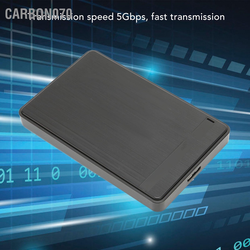 Carbon070 Vỏ bọc USB3.0 SSD 5Gbps 2 5 inch Siêu mỏng Bộ điều hợp SATA siêu nhẹ cho máy tính xách tay WIN 7 SE