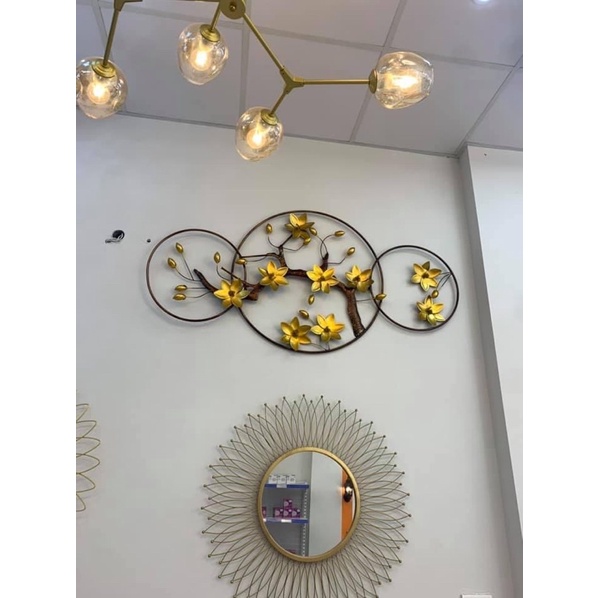Tranh Sắt Treo Tường Nghệ Thuật, Tranh Decor Trang Trí Hoa Mai Trắng Mã C806