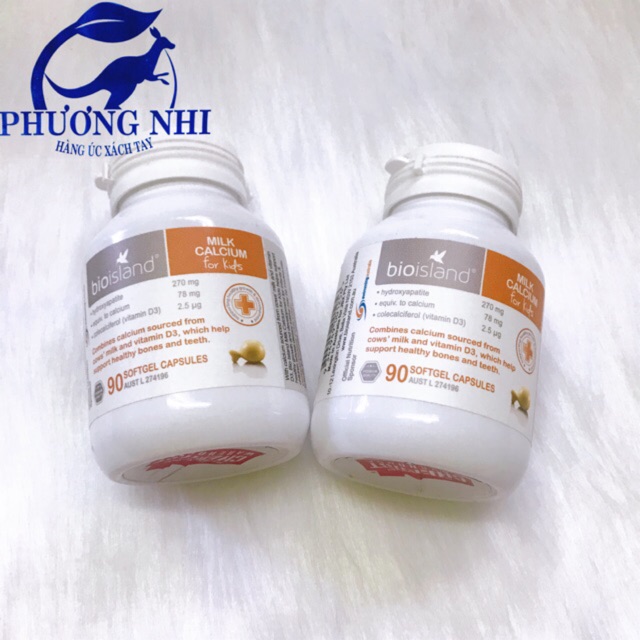 VIÊN UỐNG BỔ SUNG CANXI (CANXI SỮA) BIO ISLAND 90 VIÊN - BILL CHEMIST/PHARMACY