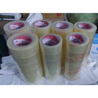 Băng keo đóng hàng 100ya siêu dính 1 cây 6 cuộn 1kg1/cây chất keo dày