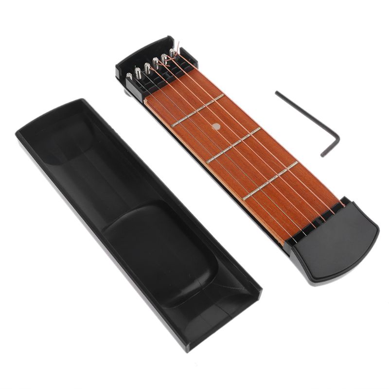 Mô Hình Đàn Guitar Bỏ Túi 4 Phím Màu Đen Phong Cách Vintage