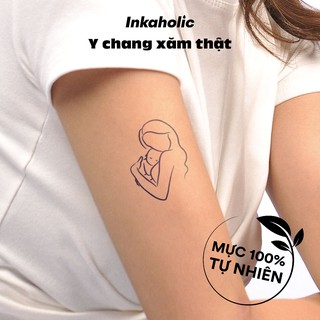 💛 [Chủ đề Tình Mẹ]️ 👩‍👧‍👦 Hình xăm tạm thời Inkaholic 15 ngày, mực xăm 100% thành phần tự nhiên và chống nước