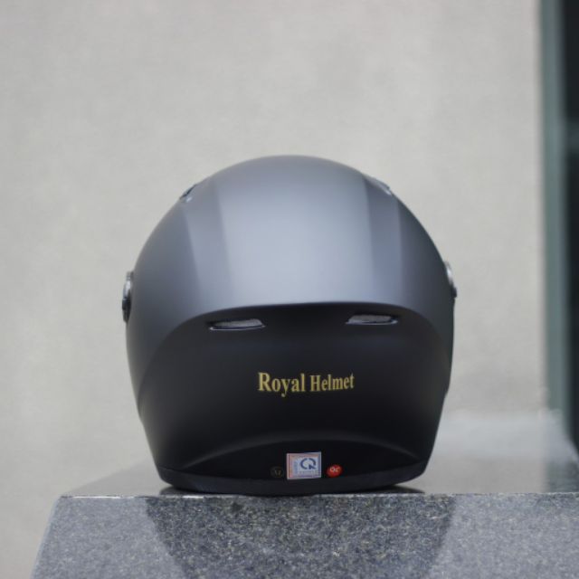 Nón bảo hiểm Fullface Royal M136 đen trơn