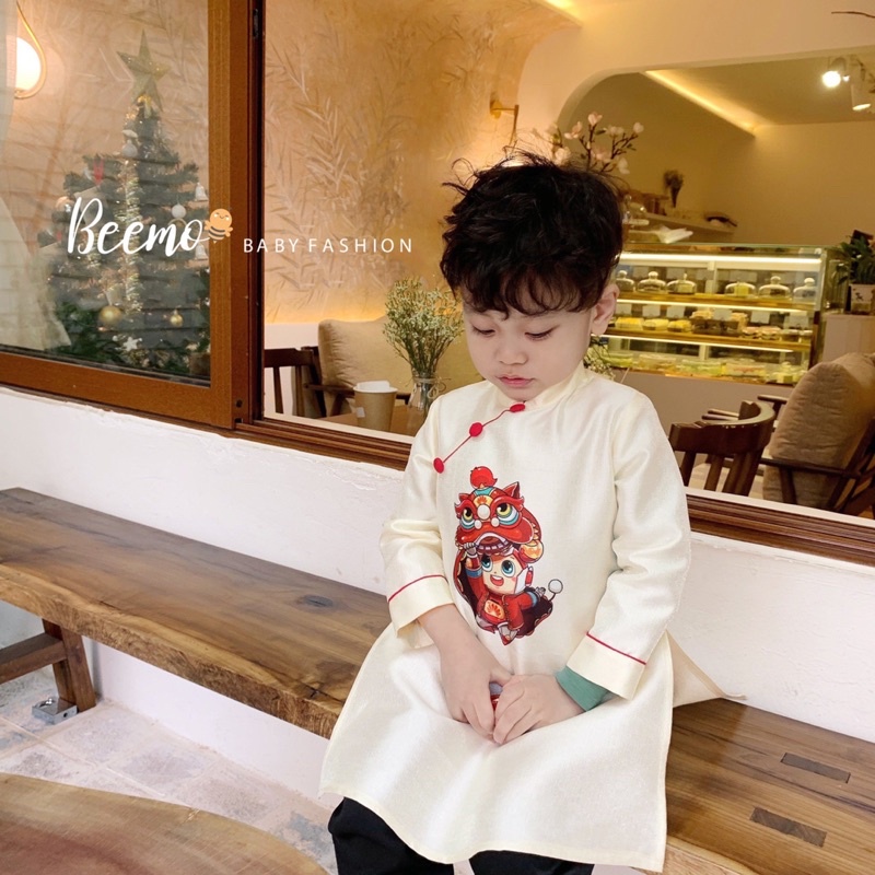 Set áo dài Tết Kỳ Lân bé trai