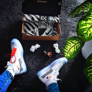 [SIÊU HOT] [TẶNG LỌ VỆ SINH GIÀY] GIÀY CONVERSE OF WHITE TRONG SUỐT FULL BOX + HỖ TRỢ 40K SHIP