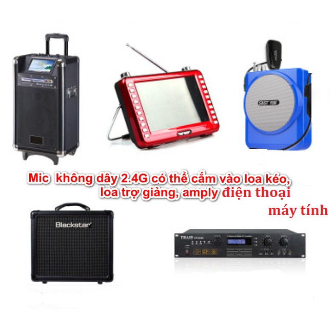 [CHÍNH HÃNG] Micro cài áo không dây sóng 2.4G, mic Live Stream bán hàng Online
