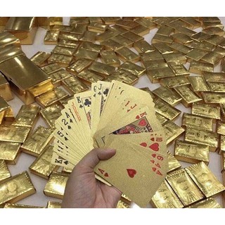 Bộ bài tây mạ vàng 24k