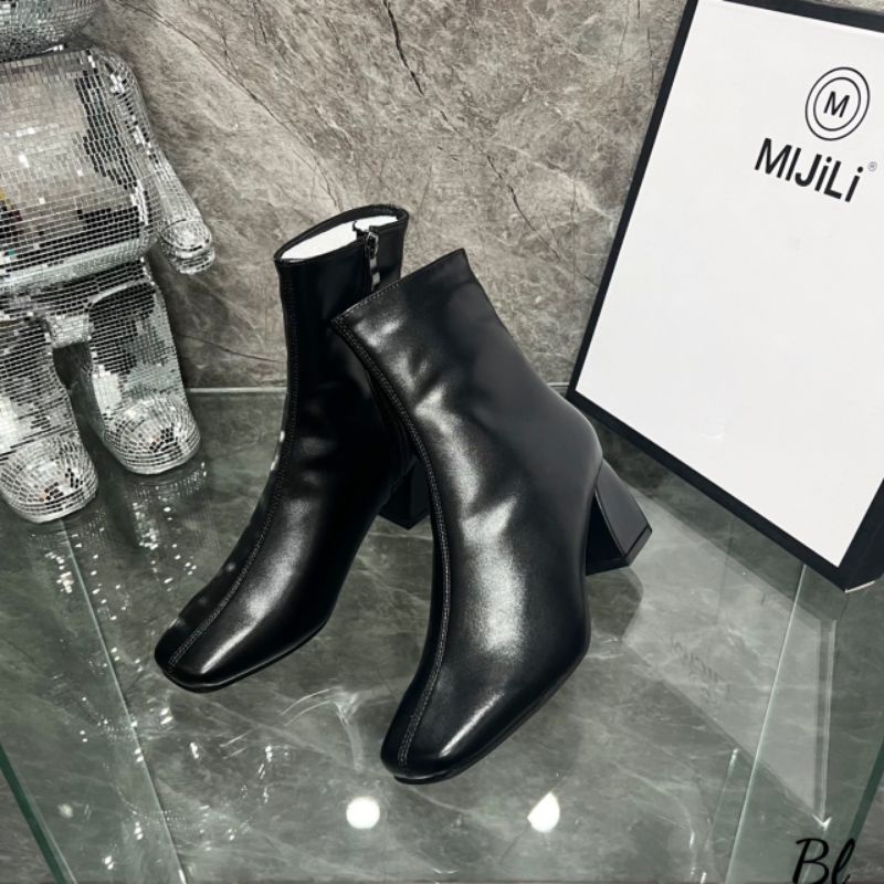 Lo Boot Gót Ngựa 5p Mijili Cổ Cao Da Mềm Êm  Fullbox Cao Cấp