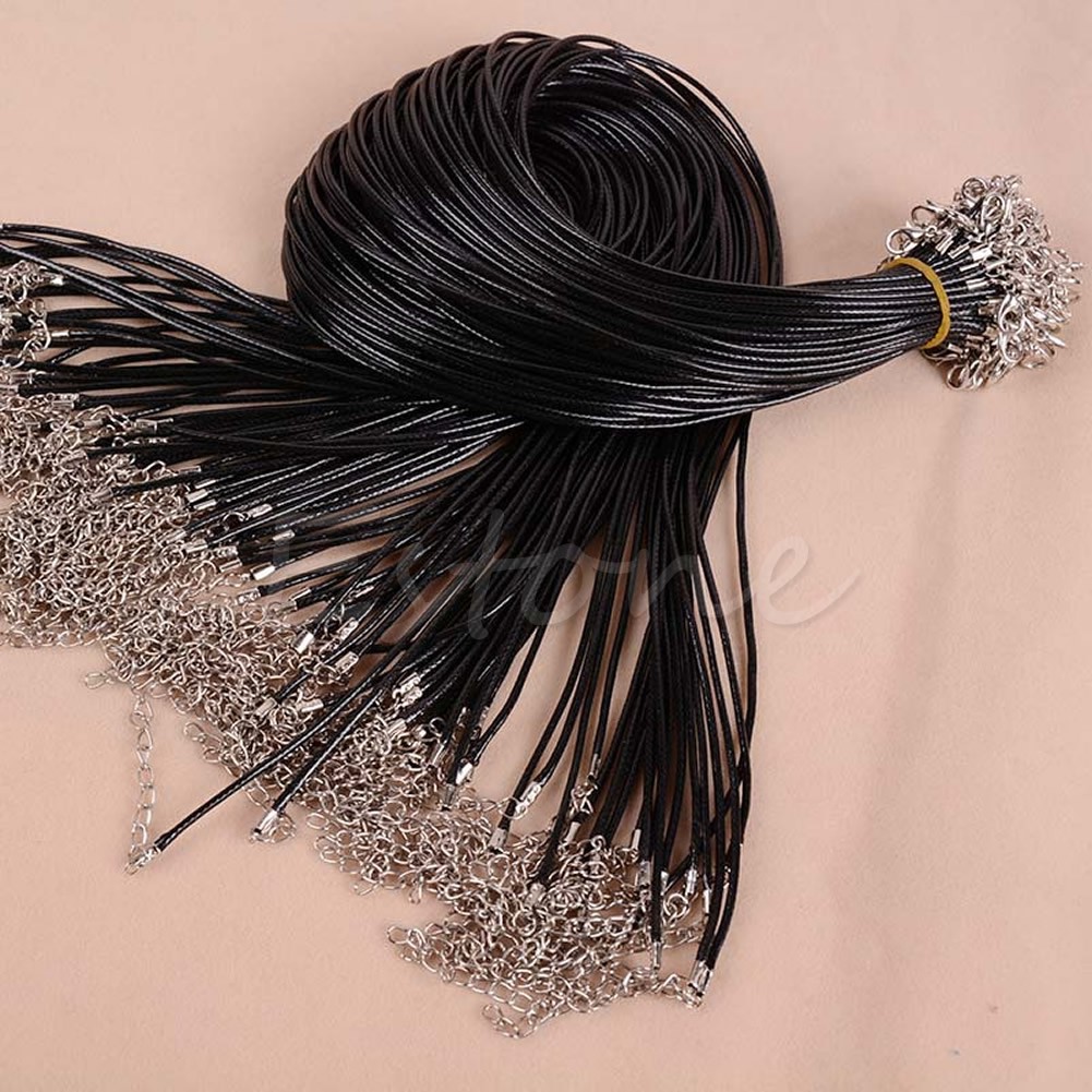 Vòng Cổ Dây Da Trơn 18&quot;