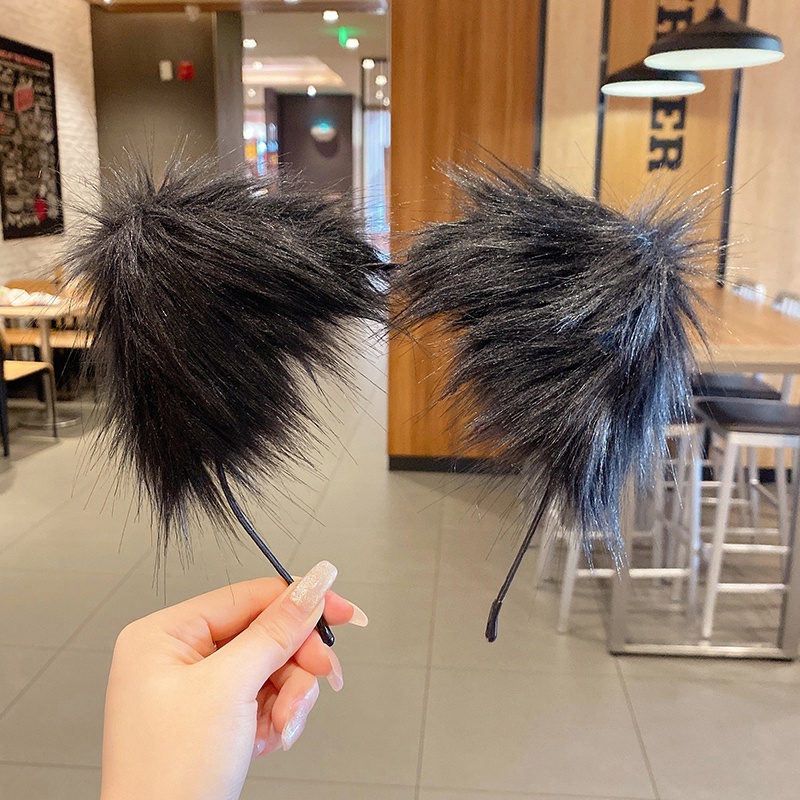 Băng Đô Mèo NOVSET Bờm Tóc Hình Tai Mèo Phối Lông Chuông Gợi Cảm [ MÃ E806 ]