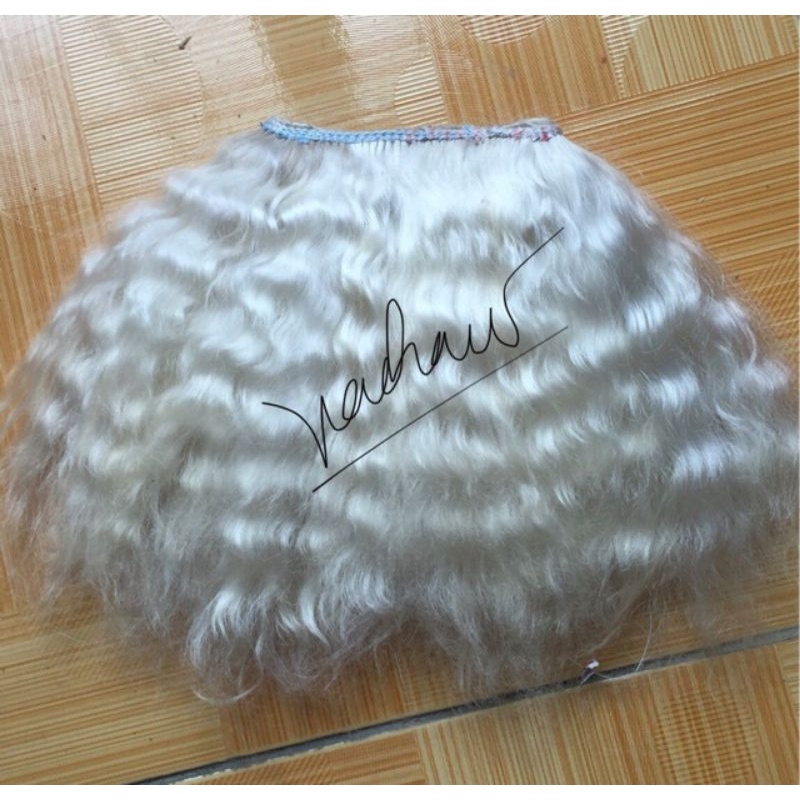 Lông dê may tóc làm Wig Búp bê - dài 1m  16-18 cm