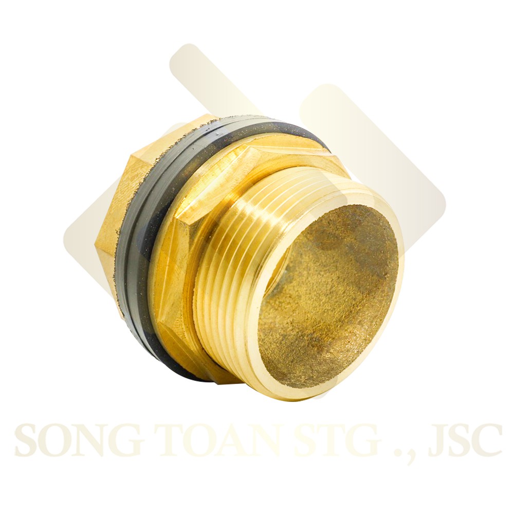 NỐI VÁCH NGĂN & Khớp Nối Bồn Nước & Rốn Bồn Có Ren Trong Ren Ngoài Cùng Kích Thước - Chất Liệu Đồng Thau