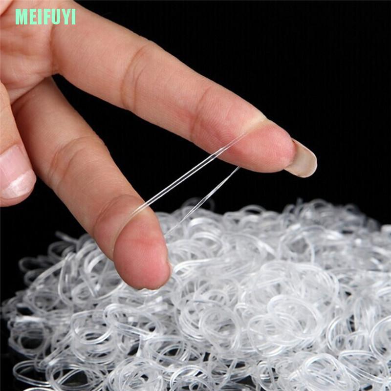 (Hàng Mới Về) Set 300 Dây Cao Su Buộc Tóc Co Giãn Meifuyi
