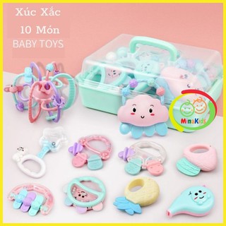 Bộ Xúc Xắc Gặm Nướu Đồ Chơi Lục Lạc Cho Bé 7.8.9.10.11.12 Món XX02