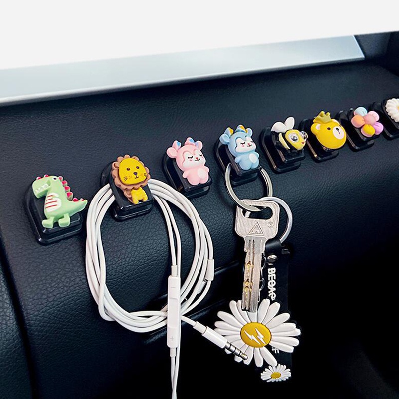 Móc Treo Đồ mini Đa Năng Họa Tiết Hoạt Hình Gắn Sau Ghế Xe Hơi HYJP2