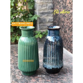Lọ lá dứa men hoả biến - lọ hoa trang trí, lọ hoa gốm sứ Bát Tràng