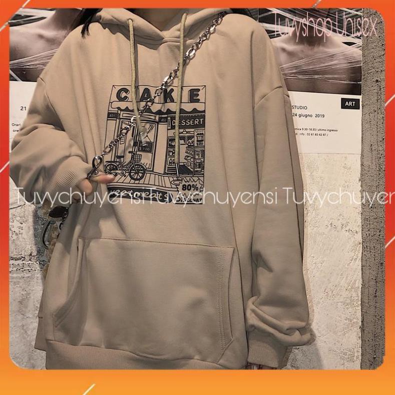 Áo hoodie ullzang nữ form rộng trơn chất nỉ BST áo thu đông unisex ullzang 2020