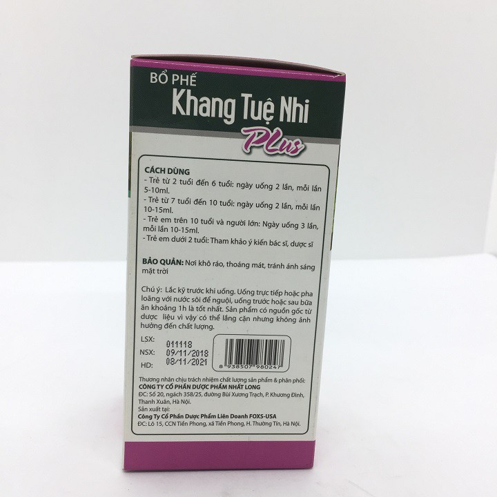 Bổ phế Khang Tuệ Nhi Plus