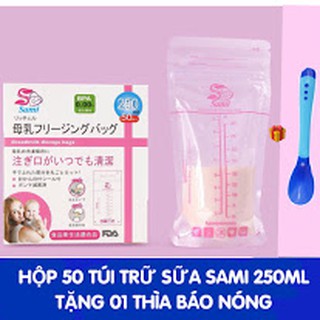 Túi trữ sữa Sami Nhật Bản - Tặng thìa báo nóng