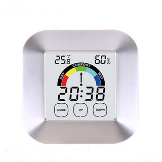 HOT SALETouch Screen Colourful Digital Thermometer Hygrometer Temperature Humidity Timer